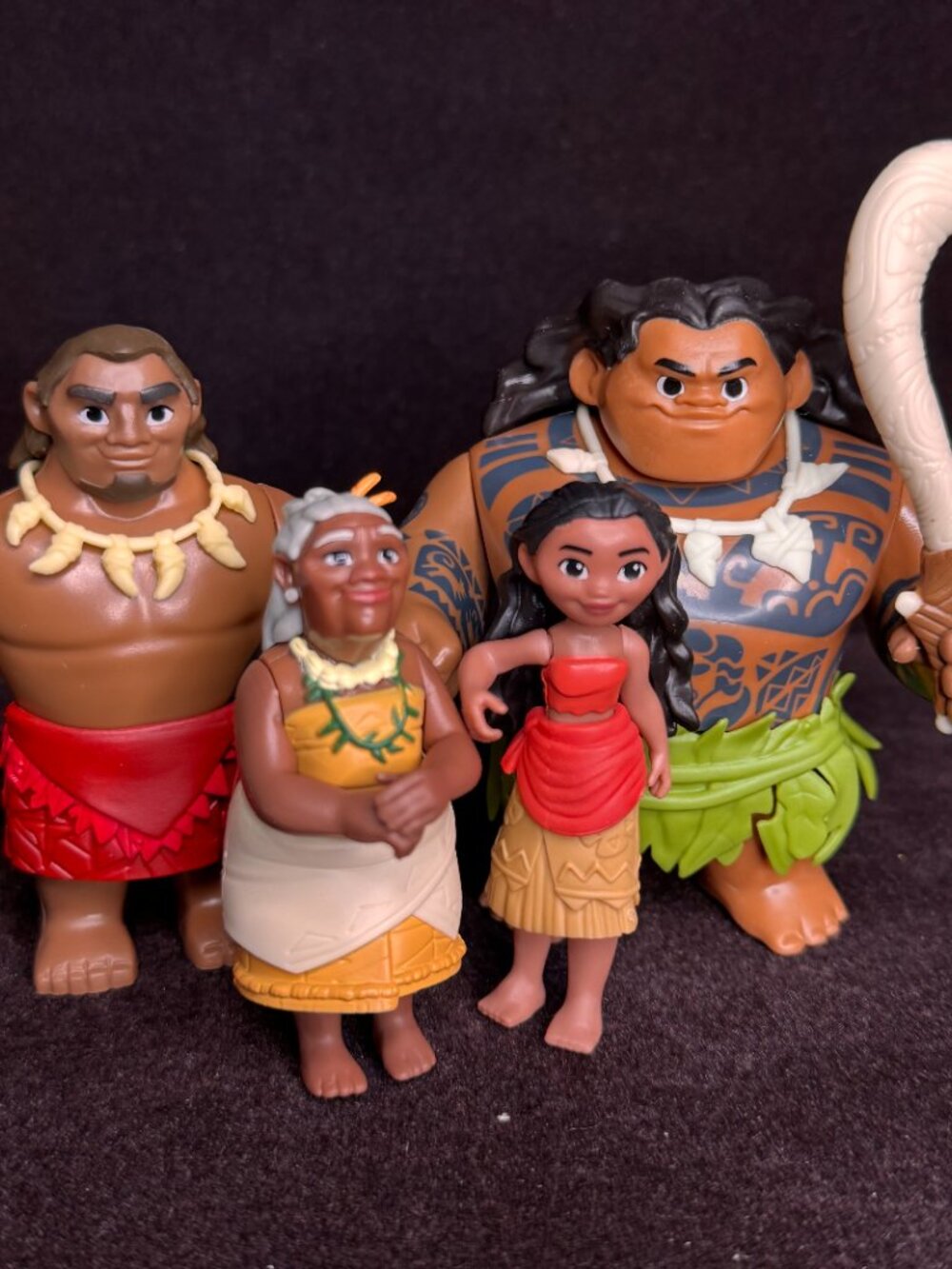 Moana 2016 Hasbro Cake Topper Figure Lot - Maui with Fishhook & Friends